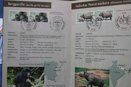 Erinnerungsblatt EB 2/2001; Gedenkblatt; Bedrohte Tierarten
