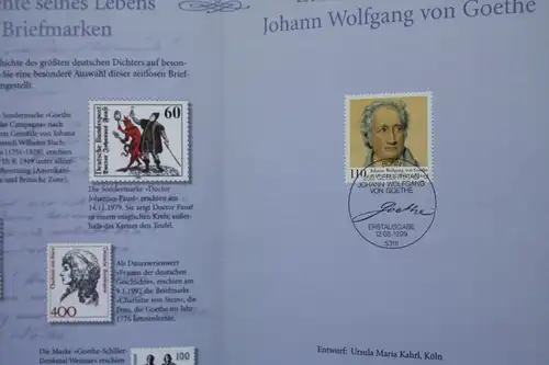Erinnerungsblatt EB ; Gedenkblatt; Jahresgabe; Goethe