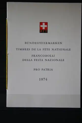 Ersttagsbüchlein, Ersttagsheft, Ersttagsbuch, Pro Patria 1974, Archeologische Funde