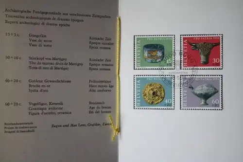 Ersttagsbüchlein, Ersttagsheft, Ersttagsbuch, Pro Patria 1974, Archeologische Funde
