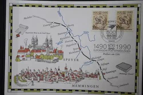 Stempelkarte, Erinnerungskarte 500 Jahre Post