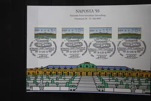 Stempelkarte, Erinnerungskarte, Sammelkarte, Ausstellungskarte der Post: NAPOSTA  93 in Dortmund