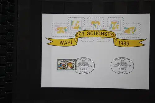 Stempelkarte Ausstellungskarte Erinnerungskarte Sammelkarte der Post:
 Wahl der Schönsten