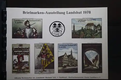 Werbemarken-Reproduktion Landshuter Hochzeit