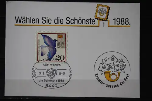 Wahl der Schönsten 1988 Stempel Straubing