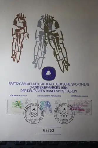 Deutsche Sporthilfe Ersttagsblatt BERLIN 1984 Limitiert, numeriert