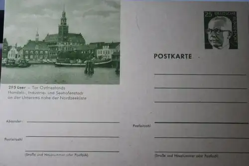Leer / Ostfriesland; Postkarte, Ganzsache 1972