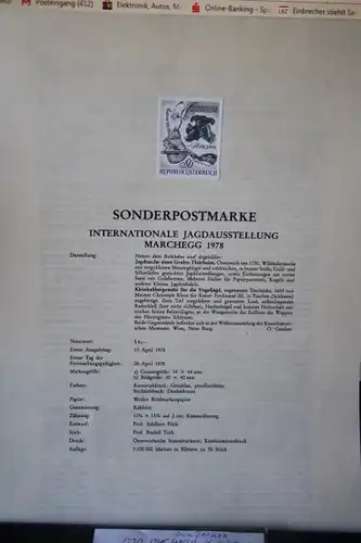 Österreich Amtlicher Schwarzdruck SD der Post Internationale Jagdausstellung 1978