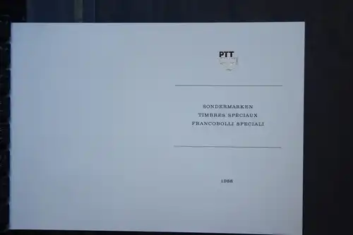 Klappkarte der PTT Schweiz 1988; Gemeinschaftsausgabe mit Frankreich