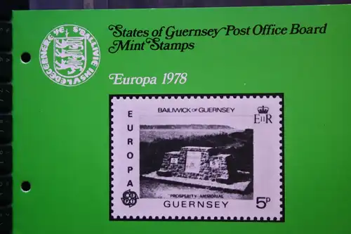 CEPT Guernsey 1978, Präsentations-Pack