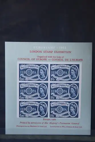 CEPT EUROPA-UNION Großbritannien, Schwarzdruckpaar 1960