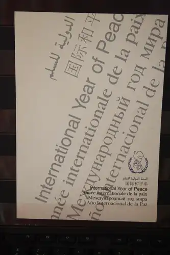 Amtl. Ersttagsblatt DDR ETB 3/1986, Intern. Jahr des Friedens