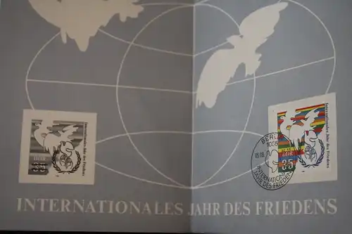 Amtl. Ersttagsblatt DDR ETB 3/1986, Intern. Jahr des Friedens