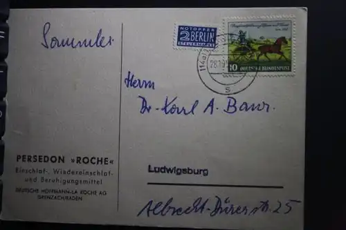 100 Jahre Thurn und Taxis-Briefmarken auf beförderter Karte