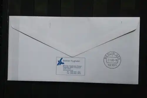 Zeppelin NT; Berlin-Flug zur ILA 2002 mit Luftschiff D-LZZR am 2. Mai 2002; mit Bordsigelmarke und Bordstempel