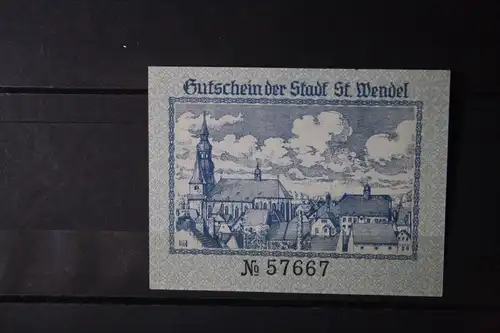 Notgeld, Gutschein, St. Wendel 50 Pf.