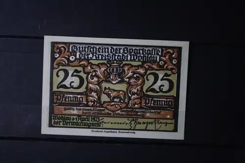 Notgeld, Gutschein, Wohlau,  25 Pf.