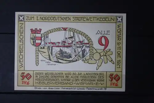 Notgeld Wismar ,50 Pf.