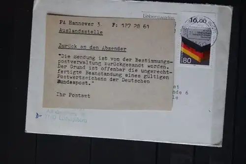 Postkrieg; MiNr. 1265 auf Brief in die DDR
