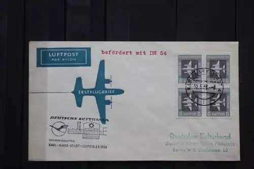 Lufthansa (DDR), Erstflug Karl-Marx-Stadt- Leipzig mit DH 54