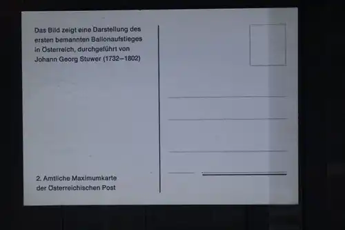 200 Jahre Ballonfahrt, Maximumkarte 1984