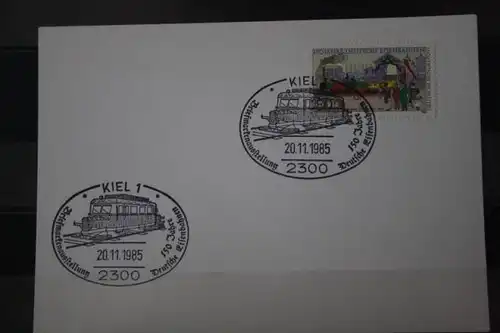 Kiel; Sonderstempel 150 Jahre Deutsche Eisenbahnen, 1985