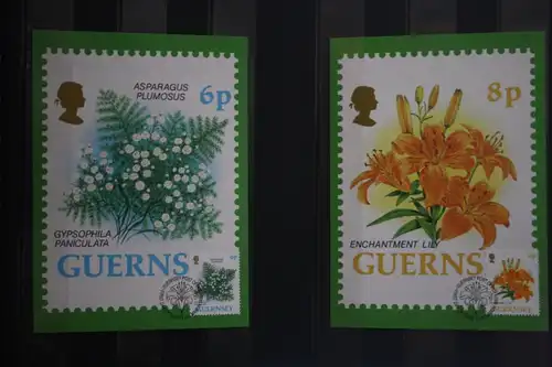 Blumen, Guernsey 1993; Satz von 8 MK