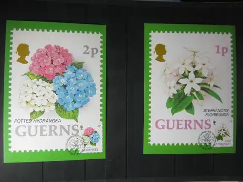 Blumen, Guernsey 1993; Satz von 8 MK