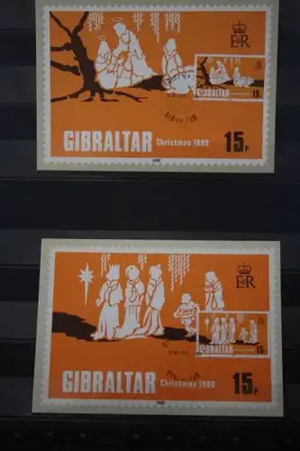 Weihnachten; Gibraltar; Set von 2 MK; 1980