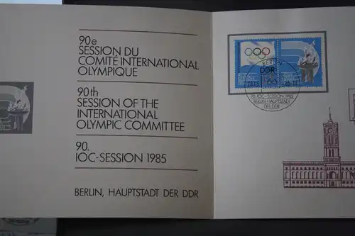 Amtl. Ersttagsblatt DDR ETB 1/1985, IOC-Session Berlin