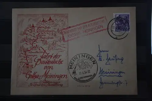 Postkutschenpost von Gotha nach Meiningen 1954