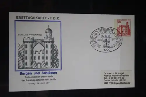 Ganzsache; Postkarte, Burgen und Schlösser; FDC