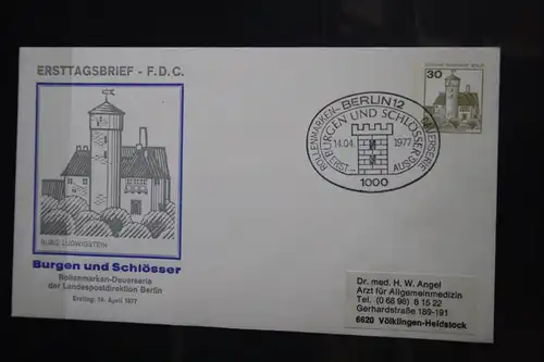 Ganzsache; Postkarte, Burgen und Schlösser; FDC