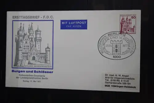 Ganzsache; Postkarte, Burgen und Schlösser; FDC