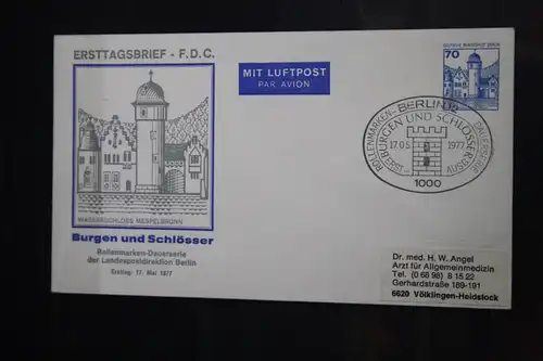 Ganzsache; Postkarte, Burgen und Schlösser; FDC