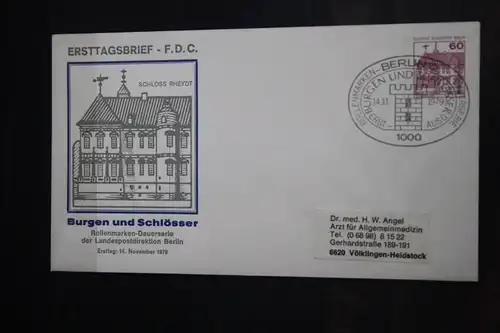 Ganzsache; Postkarte, Burgen und Schlösser; FDC