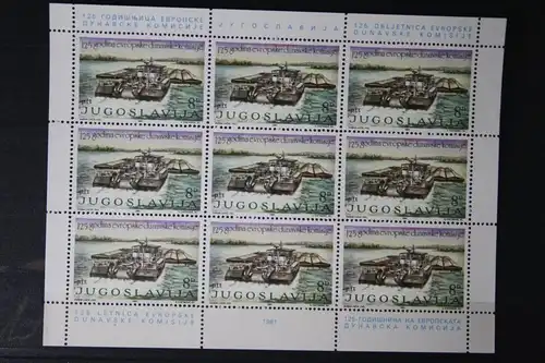 CEPT EUROPA-UNION Jugoslawien Donaukommission 1981; Kleinbogensatz