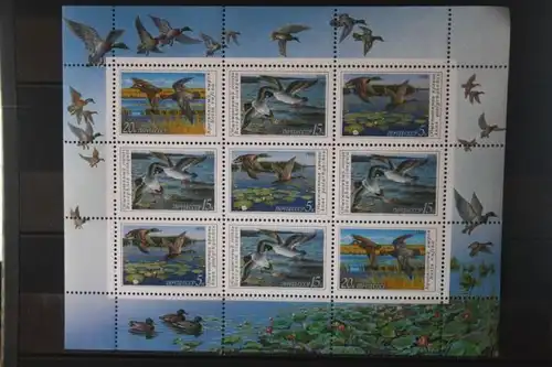 UdSSR Kleinbogen 1990, Wasservögel, Enten