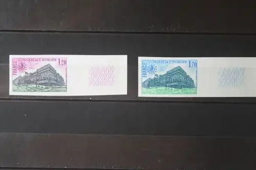 Europarat, Dienstmarken, Frankreich 1978, ungezähnt, geschnitten, mit Seitenrand