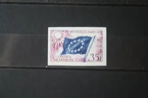 Europarat Dienstmarke 1958, Farbprobe, ungezähnt, geschnitten