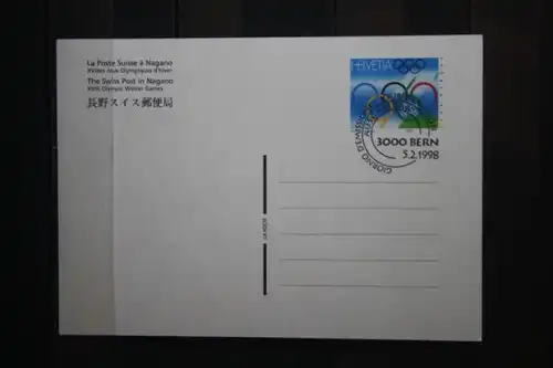 Olympia-Ganzsache der PTT in Nagano 1998