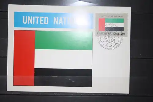 MK Maximumkarte UNO New York Flaggen 1984 United Arab Emirates