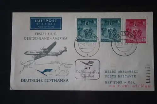Deutsche Lufthansa; Eröffnungsflug 1955 nach New York