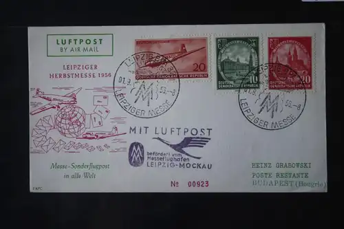 Deutsche Lufthansa; Messeflug Leipzig-Budapest 1956