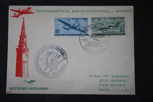 Deutsche Lufthansa; Eröffnungsflug Berlin-Moskau 1956