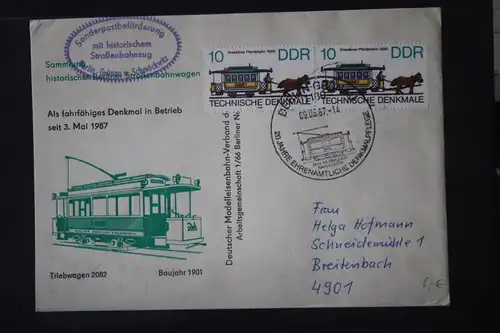 Sonderpostbeförderung mit Historischer Straßenbahn Berlin 1987
