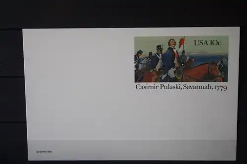 USA Ganzsache Ganzsachenkarte 1979, Casimir Pulaski, 10 Cent