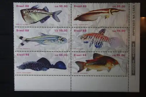 Brasilen, Zusammendruck, Fische, 1988