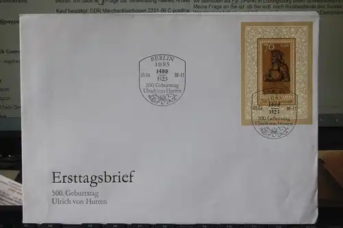  DDR FDC Ersttagsbrief Ulrich von Hutten 1988