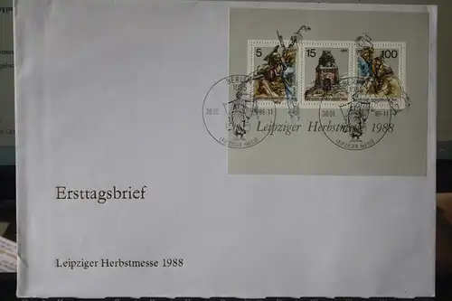  DDR FDC Ersttagsbrief Leipziger Herbstmesse 1988